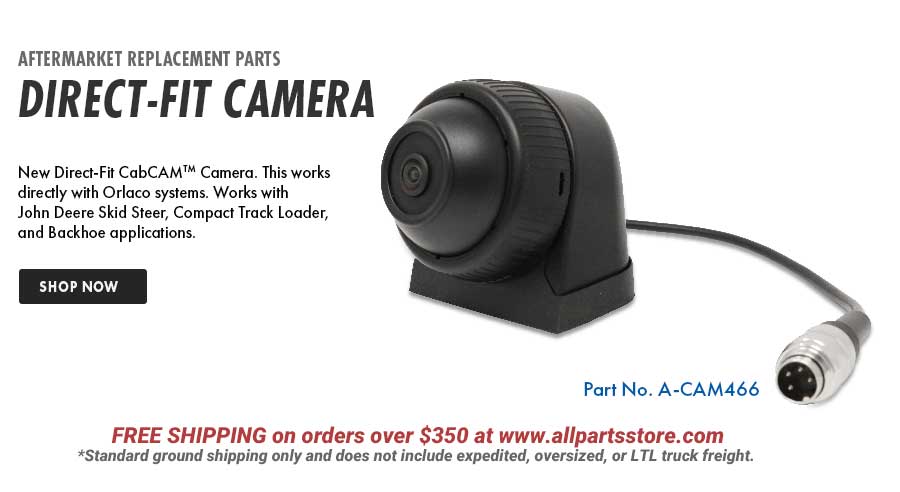 Shop new CabCAM A-CAM466 Direct Fit Camera for John Deere Skid Steer Loaders and other construction Equipment